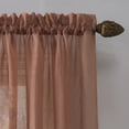 thumbnail image 2 of No. 918 Jillian Crushed Voile Sheer Rod Pocket Curtain Panel, 51" x 84", Cedar, 2 of 6