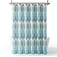 thumbnail image 6 of Lush Decor Ikat Drops Shower Curtain Single 72" W x 72" L Teal - Blue Shower Curtains - Colorful Bath Curtain - Modern Eclectic Style - Boho Decor, 6 of 7