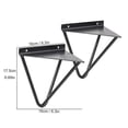 thumbnail image 3 of 2pcs Wall Mounted Shelf Bracket Iron Art Triangle Rack Modern Home Decor Kitchen Banmo, 3 of 3