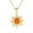 Orange, variant on Womens Created Fire Opal Sunshine Star Sunburst Necklace Pendant Sterling Silver