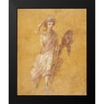 thumbnail image 2 of Unknown 1st Century Roman Artisan 20x24 Black Modern Framed Museum Art Print Titled - Fragment of a Yellow Fresco Panel with Muse, 2 of 5