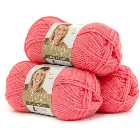 Lion Brand Yarn Vanna's Choice, 3-Pack, 100 Percent Acrylic, Multiple (Best Dry Red Wine Brands)