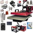 thumbnail image 1 of Combo 15 En 1 EV Technologies plancha sublimacion color roja y 150 articulos, 1 of 8