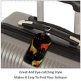 thumbnail image 3 of Square 2Pack PU Leather Orange Yellow Giraffes Cruise Luggage Tag with Privacy Cover and Name ID Tag for Travel Handbags Backpacks Luggage Tags, 3 of 6