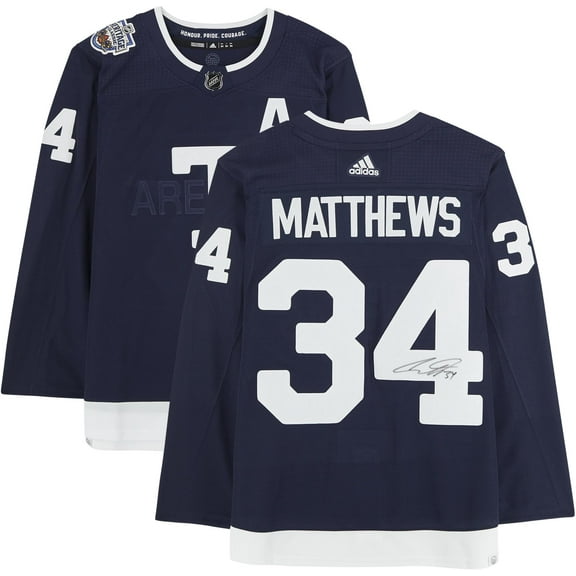 Auston Matthews Toronto Maple Leafs Autographed 2022 Heritage Classic Adidas Authentic Jersey - Fanatics Authentic Certified