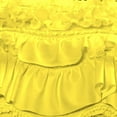 thumbnail image 6 of D.N.G. BEDDINGS 800 Thread Counts, 100% Egyptian Cotton, 550 GSM Microfiber filled Quilt Ruffled With Small Pom Pom Textured 1 Piece King/Cal-King Size Comforter, Yellow, 6 of 6