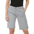 thumbnail image 4 of ZQUUVOU Women's Hiking Cargo Short Summer Solid Color Waistband Shorts with Pocket(Gray,XL), 4 of 8