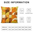 thumbnail image 5 of COMIO  70s Pattern Retro Inustrial in Orange and Brown Tones Throw Pillow Covers Cozy Square T, 5 of 5