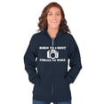 thumbnail image 4 of Born Shoot Forced Work Photographer Zip Up Hoodie Men's Women's Brisco Brands L, 4 of 6