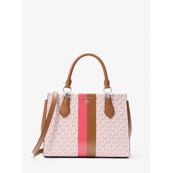 MICHAEL Michael Kors Marilyn Medium Logo Stripe Satchel