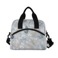 thumbnail image 2 of Lunch Bag Portable Crossbody Meal Bag Cooler Bag Insulated Lunch Bag Food Bag Handheld & Crossbody Design Frozen Fallen Leaves Design, 2 of 6