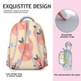 thumbnail image 5 of Fun cartoon peach lover design compact travel backpack cute small backpack for school lightweight school bag for daily use and vibrant pattern, 5 of 6