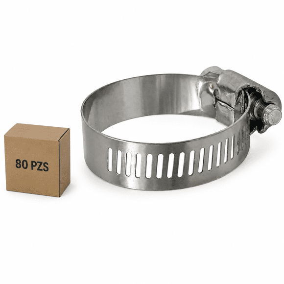 Abrazadera Sin Fin De Acero Inoxidable 3/4"-1 1/2" 80 PZS