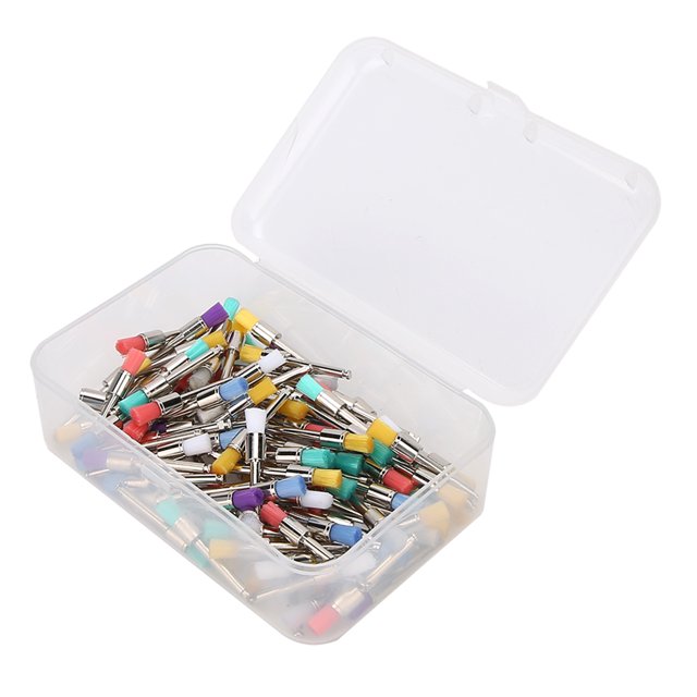 100 Uds cepillo para pulir dientes dentales de nailon pulidor suministro Dental con caja de almacenamiento