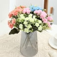 thumbnail image 6 of Artificial Purple Carnation Flowers, Fake Silk Carnation Bouquet with Green Leaves for Wedding Home Party DIY Floral Arrangement Decor, 6 of 9