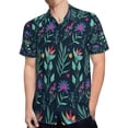 thumbnail image 4 of High Quality Hawaiian Shirts for Men Short Sleeve Aloha Beach Shirt Floral Summer Casual Button Down Shirts Blouses VECQSE, 4 of 7