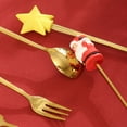 thumbnail image 2 of Naiovety Tenedor y cuchara de acero inoxidable para Navidad, 6 piezas, para sopa, café y condimentos, muy utilizado. Mostrada B, 2 of 6