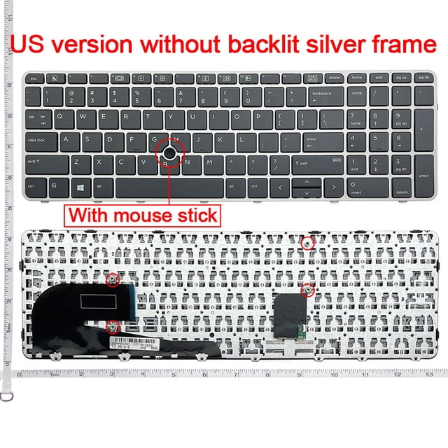 SP/US/RU pour HP EliteBook EliteBook 850 G3 850 G4 755 G3 ZBOOK 15U G3 G4 US Sans Rétroéclairage Clavier d'Ordinateur Portable Anglais US Sans Rétroéclairage