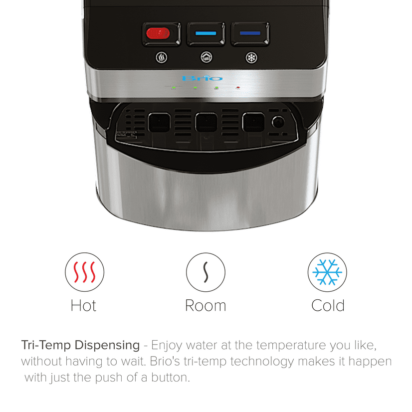 Brio 500 Series Bottle-Less Water Cooler Dispenser with Multi-Stage Filtration and Self-Cleaning