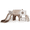 Brown & White, variant on Arlopu 9-in-1 Kids Slide Set, Indoor Outdoor Playground Slide Playset for Toddlers with Ball, Climber, Tunnel, Telescope, Storage Space, White