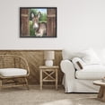 thumbnail image 3 of Stupell Industries Cottage Donkey in Wooden Gate Black Floating Frame Canvas Art, 21 x 17, by George Dyachenko, 3 of 8