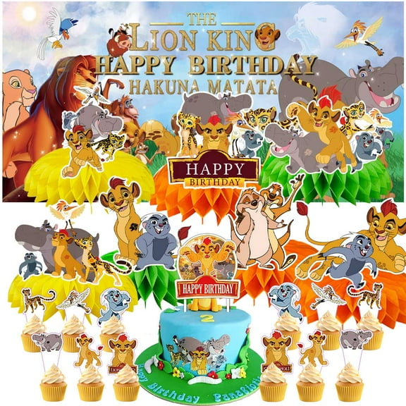 The Lion Guard Party Decorations Decor Supplies Honeycomb Centerpieces Table Toppers Cake Toppers for Birthday Photo Props