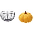 thumbnail image 1 of Cesta De Alambre Para Guardar Huevos, Cesta Tejida De Alambre De Hierro, Cesta Rústica Para Frutas Y Verduras, Para Encimera De Cocina, Baño, Almohadas De Calabaza De Halloween, Cojín, 1 of 8
