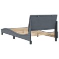 thumbnail image 5 of vidaXL Bed Frame with Headboard Dark Grey 100x203 cm Velvet, 5 of 5