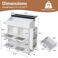 thumbnail image 6 of JOIVI 35.1" Potato and Onion Storage Bin on Wheels, 4-Tier Rolling Fruit and Vegetable Organizer with Side Rack & 2 Drawers, Movable Bread Box Cabinet with Mesh Doors for Kitchen, White, 6 of 8