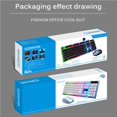 thumbnail image 3 of Methold Juego de teclado y mouse para juegos Rainbow LED con cable USB para PC Laptop One Juegos de teclado y mouse para computadora Negro, 3 of 6
