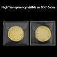 thumbnail image 3 of 200Pcs Single Pocket Coin Sleeves Holders Clear PVC Coin Protectors, 3 of 6