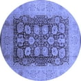 thumbnail image 1 of Ahgly Company Indoor Round Oriental Blue Traditional Area Rugs, 3' Round, 1 of 4