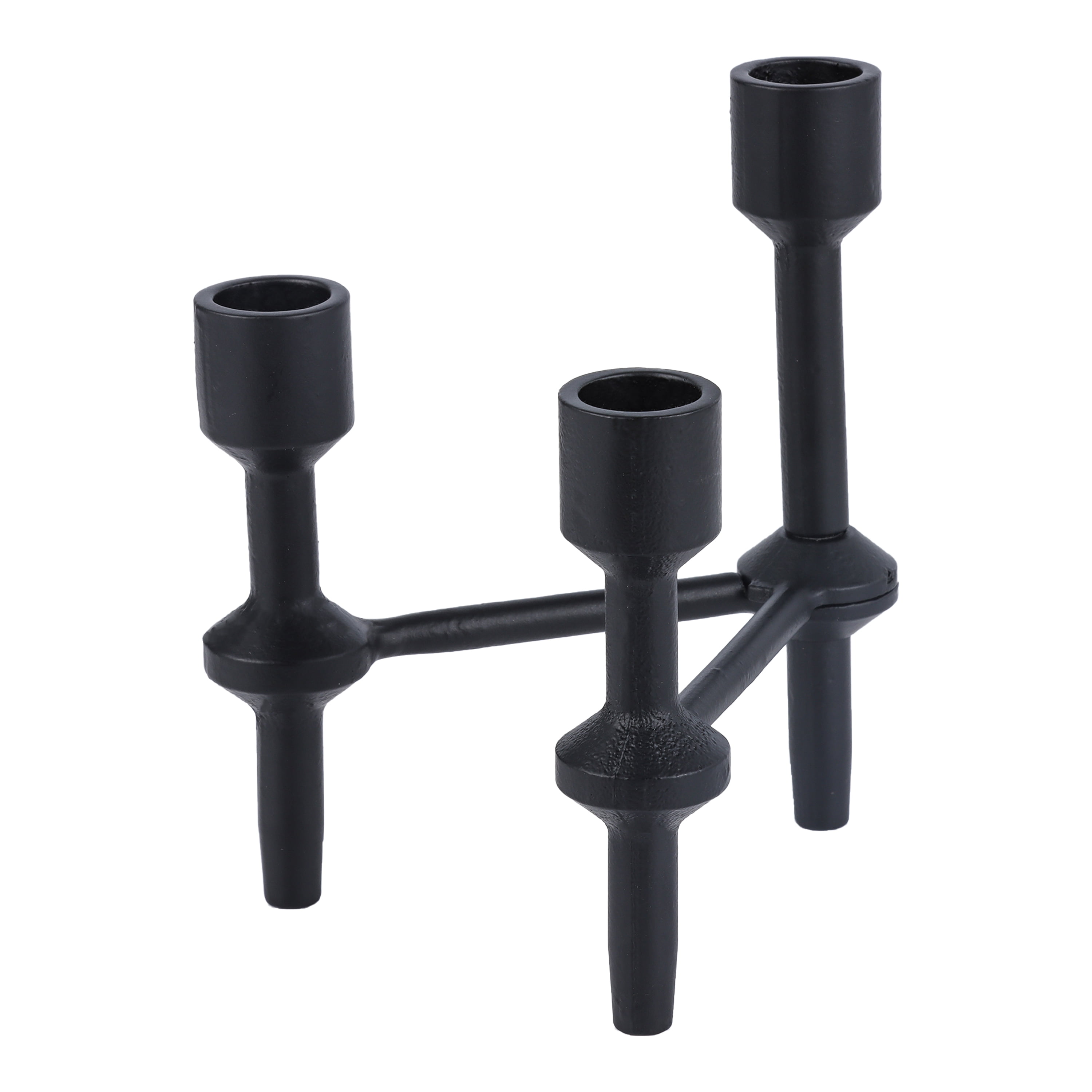Better Homes & Garden 6" Black Cast Iron Pillar Taper Candle Holder Candelabra