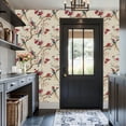 thumbnail image 3 of Chinoiserie Peel and Stick Wallpaper Colorful Birds Blooming Cherry Tree Canvas Decor Wall Paper 17.7in x 9.8ft Self Adhesive Removable Renter Friendly Wallpaper for Bedroom Cabinets, 3 of 8
