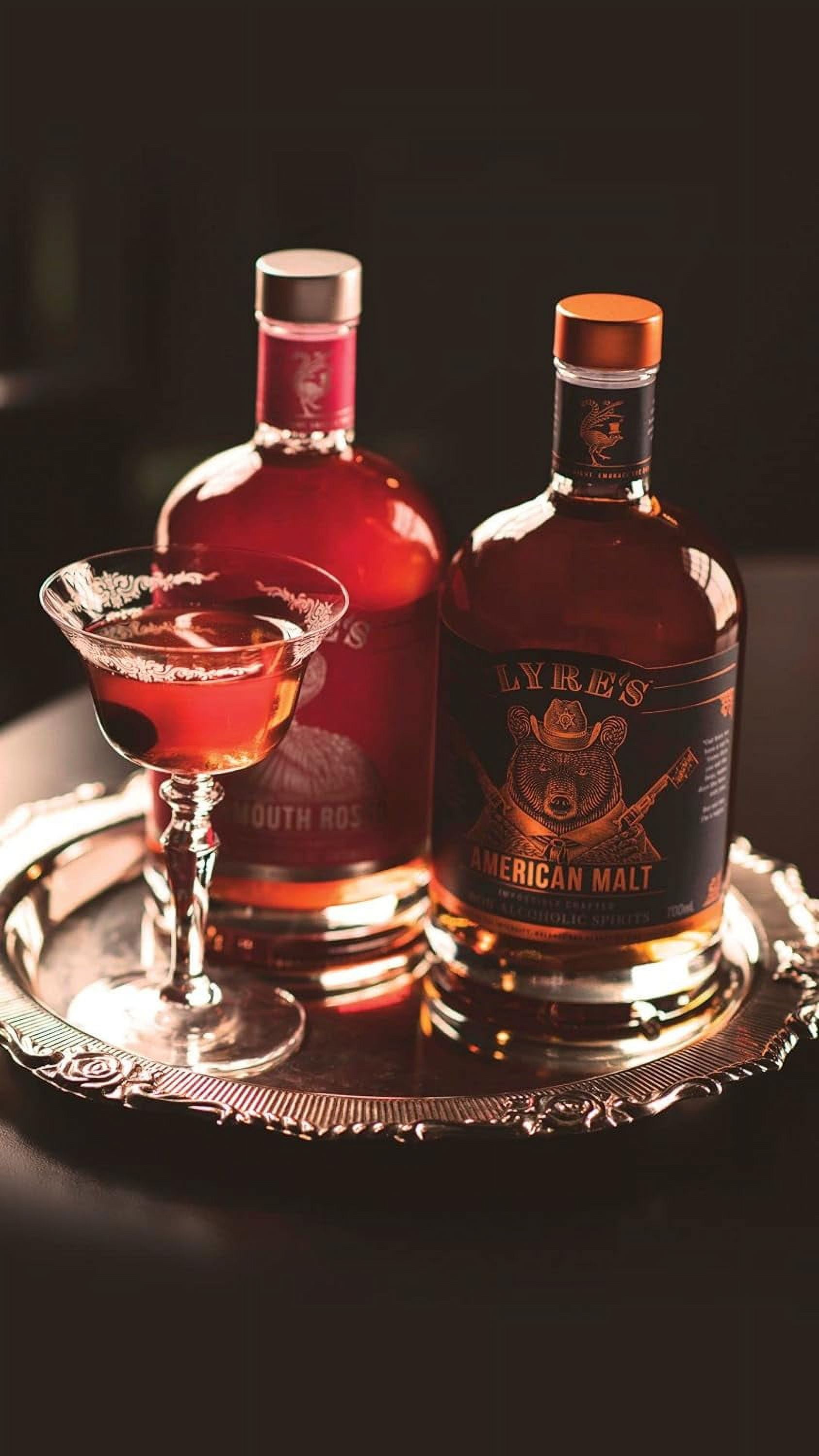 Lyre's American Malt - Non-Alcoholic Spirit, Case of 6, Bourbon Style, Premium, 23.7 Fl Oz x 6