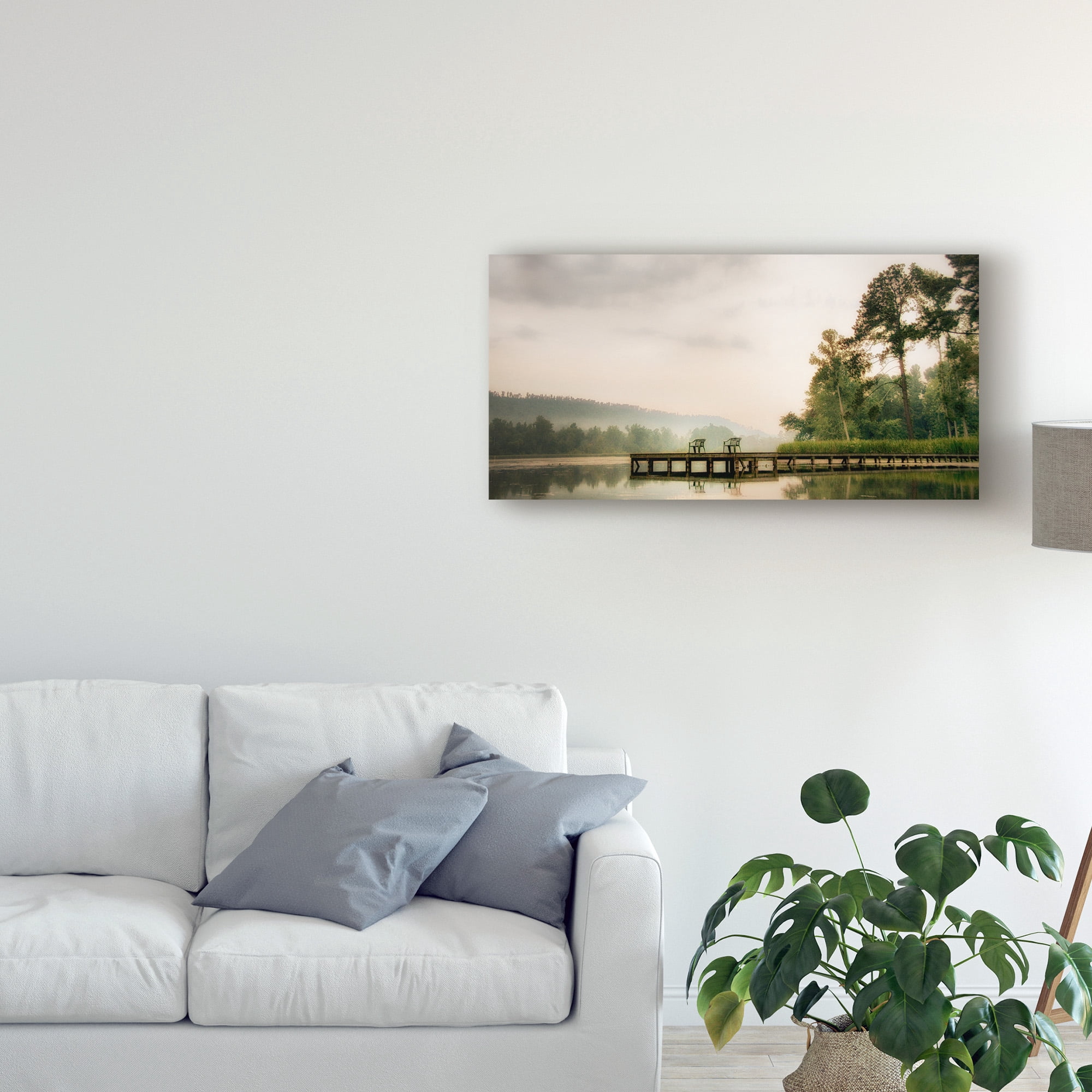 Trademark Fine Art 'Two Green Chairs' Canvas Art by Danny Head