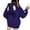 Purple, variant on Shirts for Women Graphic Tees Fall Winter Loose Fit Hooded Long Sleeve Puff Drop Shoulder with Pocket Hoodie Cotton Hoodies (Dark Gray,XXL)