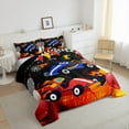 thumbnail image 3 of Feelyou Cartoon Race Car Queen Comforter Set for Teens, Automobile Sport Bedding Sets, Happy Birthday Party Reversible Bedding Comforter Set, Lightweight Room Decor, 3 Pieces, 3 of 8