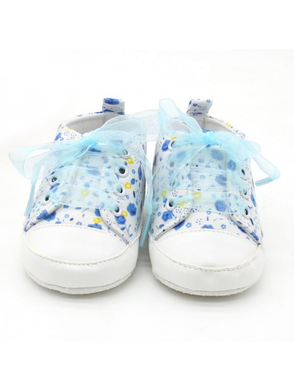 Cute Toddler Kids Canvas Sneakers Baby Boy Girl Soft Sole Crib Shoes 0-18Months