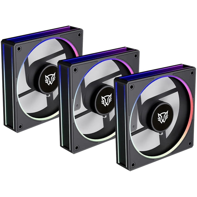 Kit 3 Ventiladores Gamer BALAM RUSH EOLOX BORA-R EXB85R 120mm ARGB Diseño Cuadrado PWM 4 Pin 1600RPM