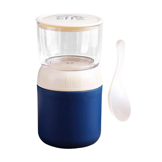 Ruiboury Yogurt Container Insulated Food Tier Container 2 for Fruit Milk Green Blue 18.5x10cm