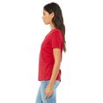 thumbnail image 3 of Bella Canvas 6405 Missy Jersey T-Shirt à Manches Courtes à Col en V, S, Rouge, 3 of 3