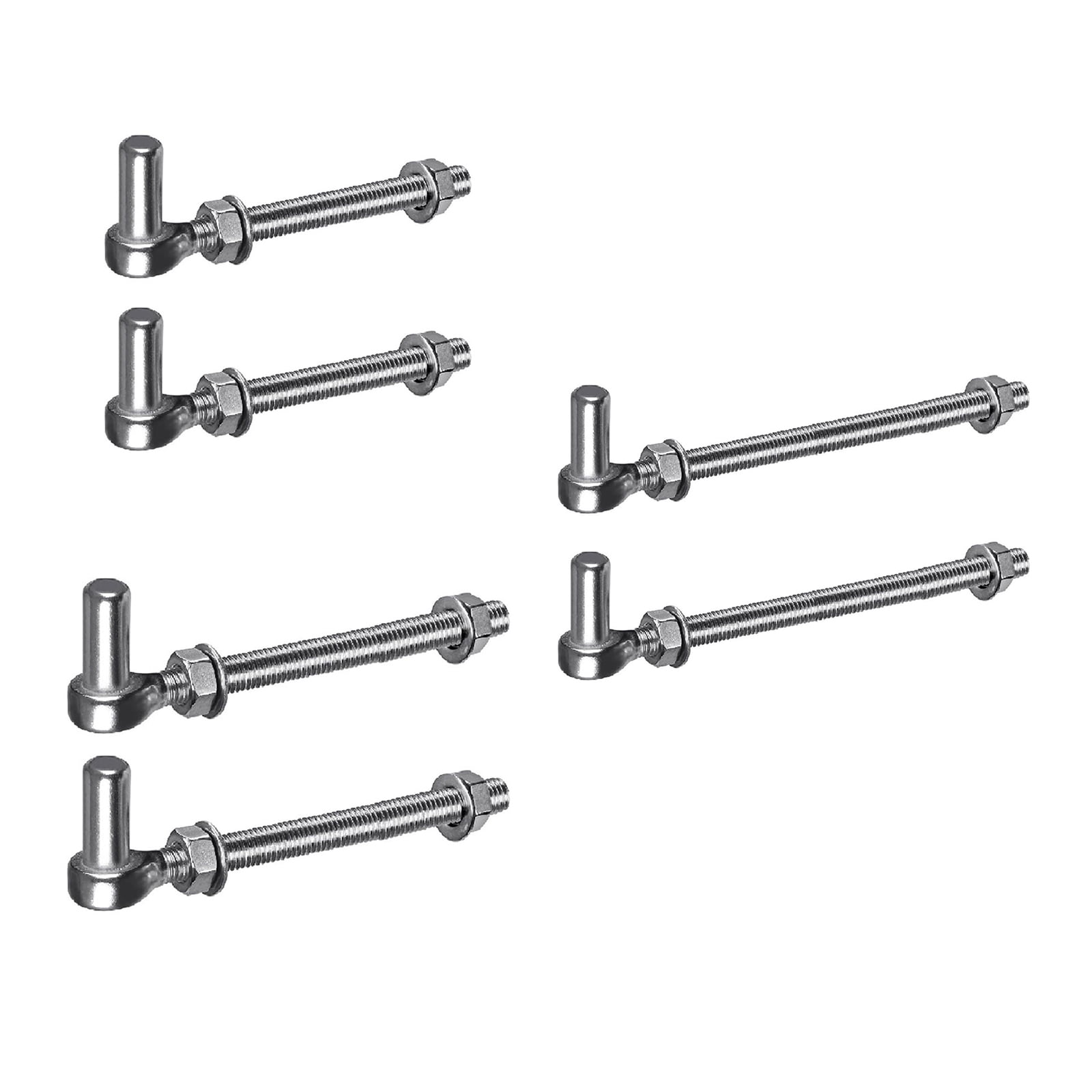 Pair J Bolts Gate Hinges Steel J Bolts Post Hinges Corrosions Resistant Hinges Upgrades for Metal Farm gate & Heavy door