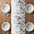 thumbnail image 4 of Table Runner 120 Inches Long for Kitchen Dining, Grey Leaves Dresser Scarf Farmhouse, Dining Table Decorations for Wedding/Parties, Summer Botanical 13 x 120 In, 4 of 8