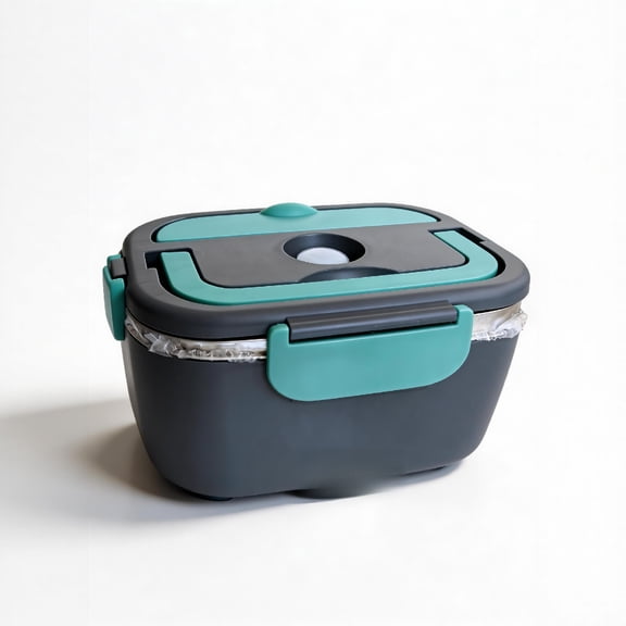 FENGFAN 90W Electric Lunch Box Food Heater 12V 24V 110V Portable Food Warmer 304 Stainless Steel 1.5L Green Single Pack