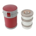 thumbnail image 1 of Bocal Alimentaire Isolé 3 Niveaux Boîte à Lunch en Acier Inoxydable pour École Bureau Transport, 1 of 7