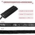 thumbnail image 2 of 0.5 Inch x 10 Yards Sequin Ribbon Trim Strip for Crafts Embellishments, Black, 2 of 7