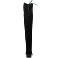 thumbnail image 4 of Charles David Gammon Black Stretch Suede Flat Round Toe Over Knee Boot Wide Calf (BLACK, 7.5), 4 of 6