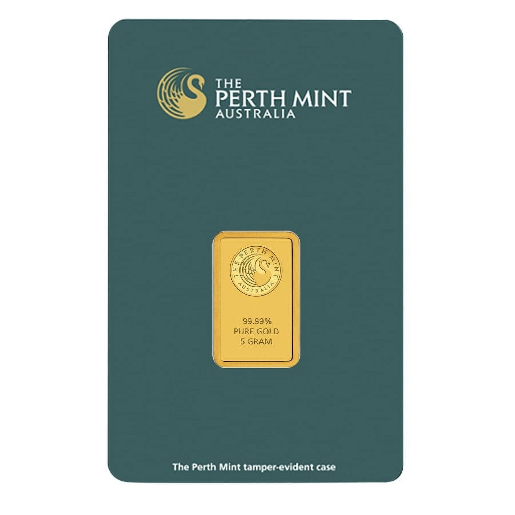 Lot of 10 - 5 Gram Perth Mint Gold Bar .9999 Fine (in Assay)