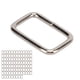 thumbnail image 1 of Hebilla De Cinturón, 100 Piezas De Cierre De Anillo Cuadrado De Cinturón De Metal, Cierre Rectangular Para Correa De Cincha, Hebilla De Gancho Brillante, 1 of 7